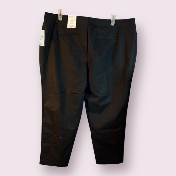 Liz Claiborne Collection Women's Emma Ankle Slacks Size 20W Black NWT - Picture 3 of 11